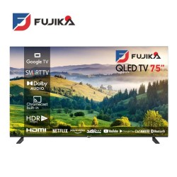 فوجيكا شاشة تلفزيون 75 بوصة سمارت - QLED 4K - HDR - أسود