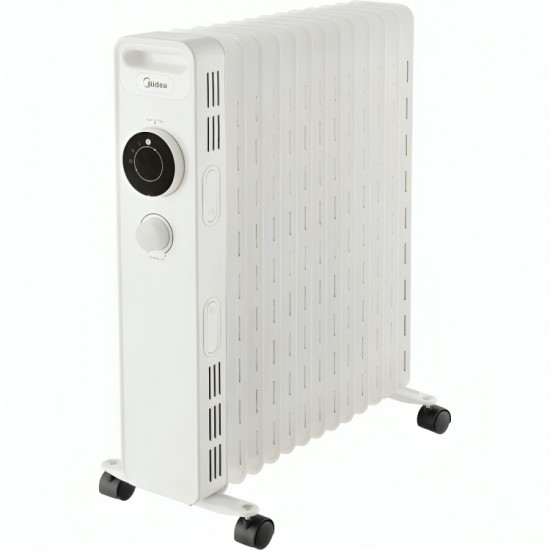 دفاية زيت ميديا 2500 وات - 13 ريشة - ابيض