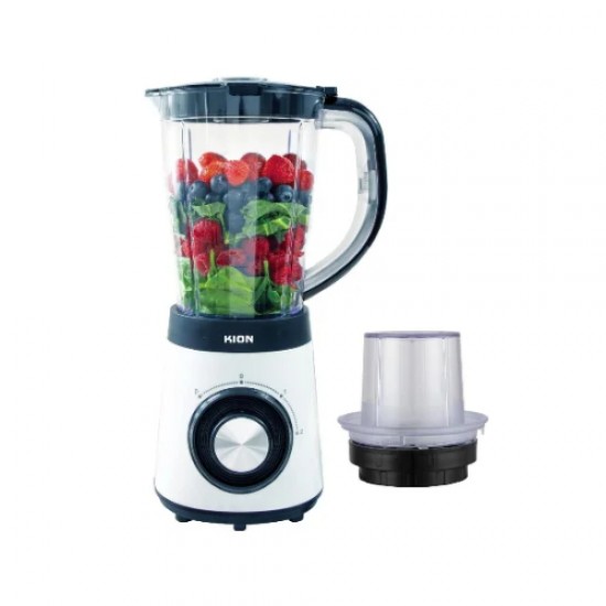 خلاط كهربائي 500 وات كيون 1.5 لتر مع مطحنة – أبيض