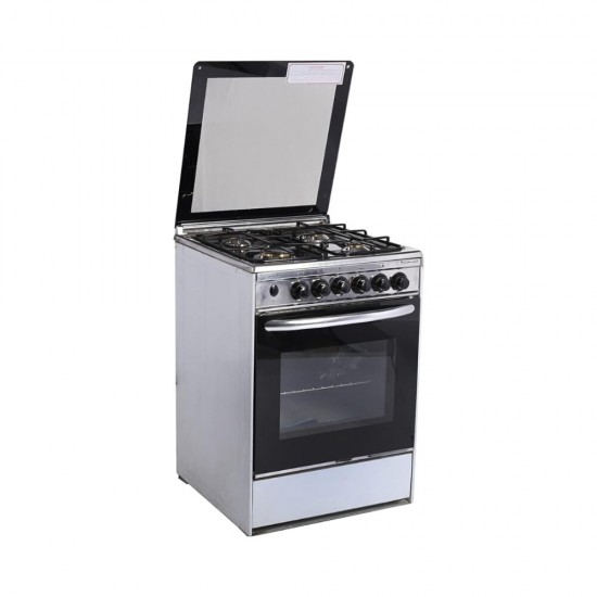 فرن غاز تكنو 4 شعلات 55x55 سم - ستيل 