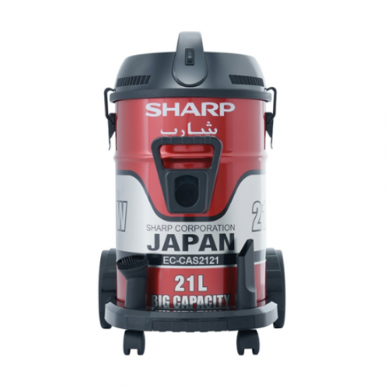 مكنسة كهرباء شارب برميل 21 لتر - 2100 وات - احمر