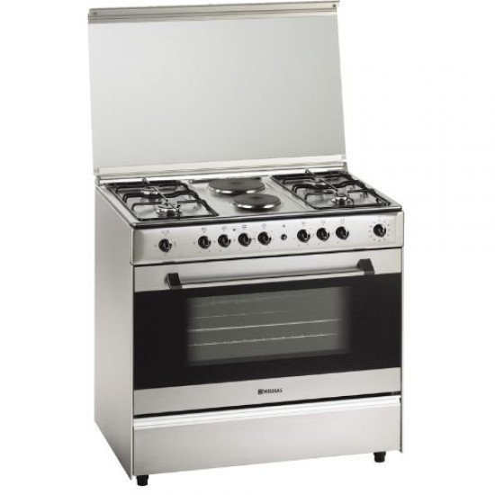 فرن غاز كهربائي ويل جاز 90 سم 6 شعلات برتغالي - ستيل 