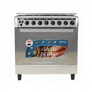 فرن غاز جنرال سوبريم 80X55 سم 5 شعلات - ستيل 