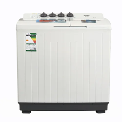 غسالة ملابس 12 كيلو جنرال سوبريم حوضين - ابيض