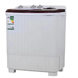 غسالة جنرال سوبريم حوضين 7 كيلو - ابيض / احمر