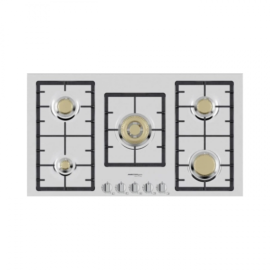 موقد غاز 5 عيون بلت ان ماستر جاز 90 سم - ستيل