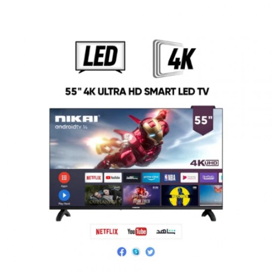شاشة نيكاي سمارت 55 بوصة LED – 4K UHD – Android