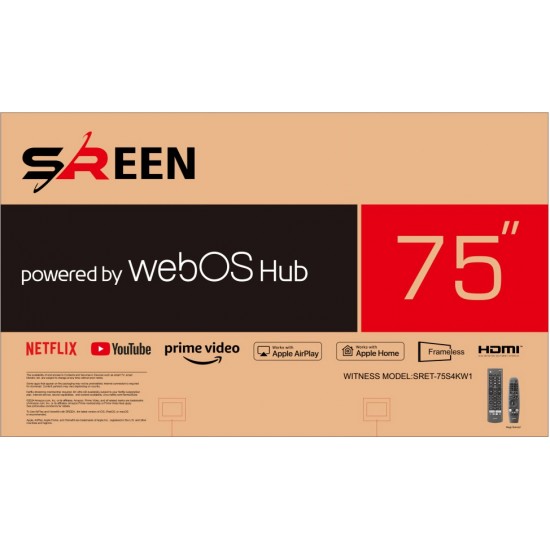 شاشة 75 بوصة سمارت سيرين LED – 4K UHD – WEBOS