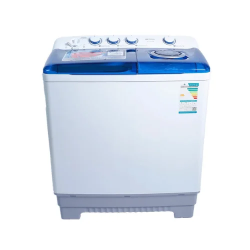 غسالة جنرال سوبريم 15 كيلو حوضين - ابيض / ازرق
