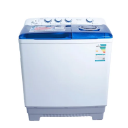غسالة ملابس 18 كيلو جنرال سوبريم حوضين - ابيض / ازرق