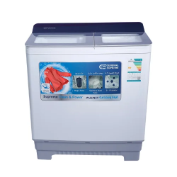 غسالة ملابس حوضين جنرال سوبريم 15 كيلو - ابيض