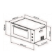 فرن كهرباء 90 سم بلت ان ماستر جاز ايطالي - ستيل
