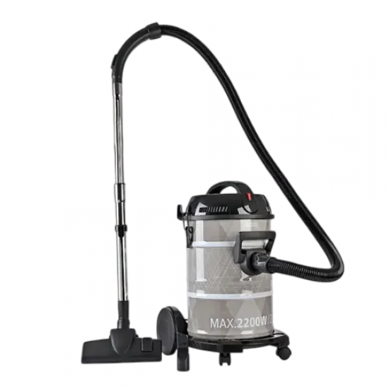 مكنسة جنرال سوبريم برميل - 23 لتر - 2200 وات - رمادي