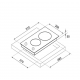 موقد كهربائي مسطح بلت ان بومبي- 2 عيون زجاج سيراميك- ايطالي